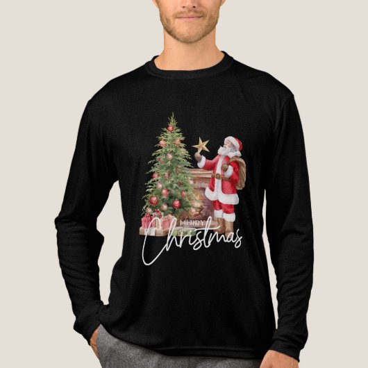 Santa Approved-Merry Christmas Tri-Blend Shirt (Vorderseite)