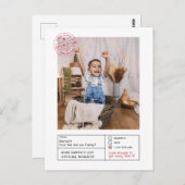 Santa Approved Naughty oder Nice Form Foto Postkarte (Vorne/Hinten)