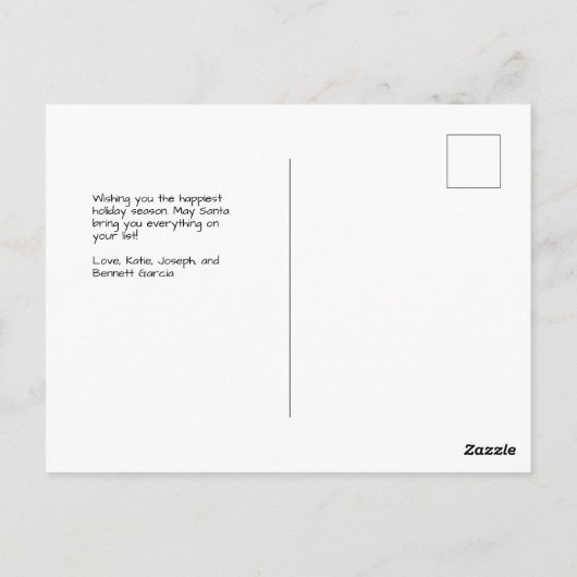 Santa Approved Naughty oder Nice Form Foto Postkarte (Rückseite)