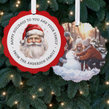 Santa Aquarell Malerei und Foto Feiertage