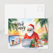 Santa arbeitet an Weihnachten in der Schicht. (Vorne/Hinten)