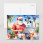 Santa arbeitet an Weihnachten in der Schicht. (Vorne/Hinten)