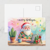 Santa arbeitet an Weihnachten in der Schicht. (Vorne/Hinten)