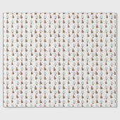 Santa Armadillo mit Christbaum und Sternen Geschenkpapier (Flach)