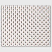 Santa Armadillo mit Geschenk Snowflake Muster Geschenkpapier (Flach)