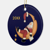 Santa Asleep auf dem Mond Keepake Ornament (Links)