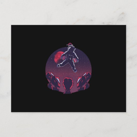 Santa Astronaut Postkarte (Vorderseite)