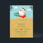 Santa at beach cartoon einladung<br><div class="desc">Weihnachtsmann,  fröhliche Reise zeichnend hawaii ,  Art Maskottchen Comic Relax ,  Aloha Vater Laufbart ,  Boarder lustige Surfer Welle ,  Shorts Sea Merry Surfboard ,  Tropical fun Happy niedlich ,  xmas Beach Surf Illustration ,  Sommersurf Cartoon ,  Weihnachtsmann santa Claus Mann, </div>
