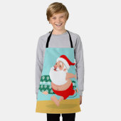 Santa at beach cartoon schürze (Getragen)