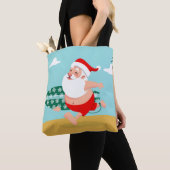 Santa at beach cartoon tasche (Von Nahem)