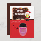 Santa at Chalkboard, Personalisierte Giftkarten Einladung (Vorne/Hinten)