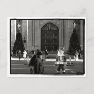 Santa at St. Patrick's Cathedral Postcard Feiertagspostkarte