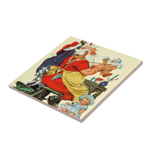 Santa at Work Fliese (Seite)