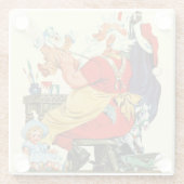 Santa at Work Glasuntersetzer (Rückseite)