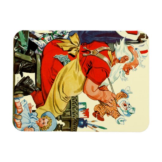 Santa at Work Magnet (Horizontal)