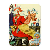 Santa at Work Magnet (Vertikal)