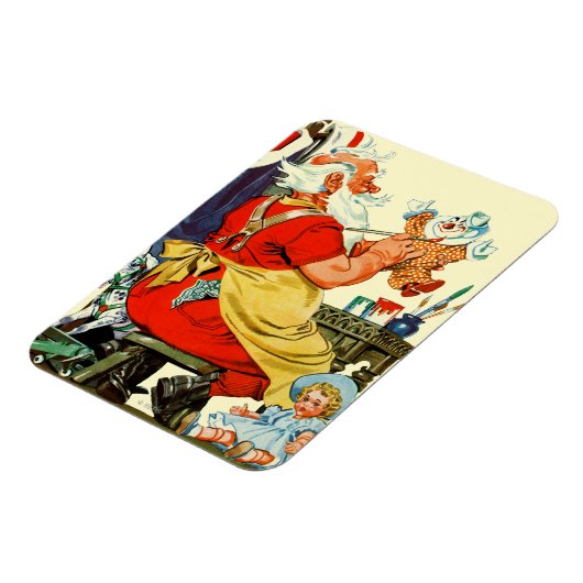 Santa at Work Magnet (Linke Seite)