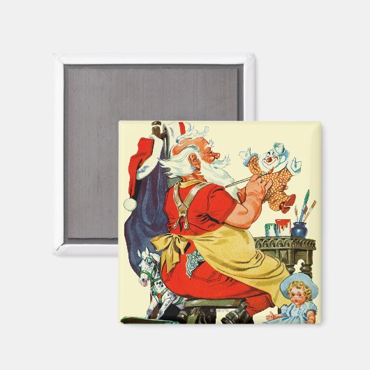 Santa at Work Magnet (Vorderseite/Rückseite)