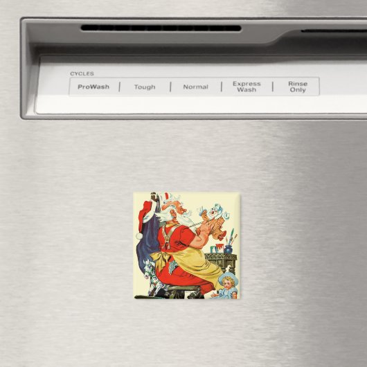 Santa at Work Magnet (In Situ (Geschirrspüler))