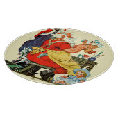 Santa at Work Schneidebrett (Ecke)