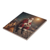 Santa auf dem Dach Fliese (Seite)