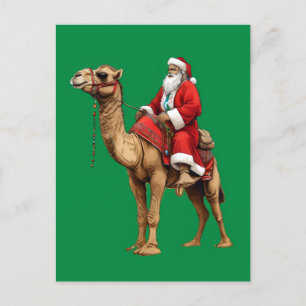 Santa auf dem Kamel Postkarte