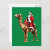 Santa auf dem Kamel Postkarte (Vorne/Hinten)