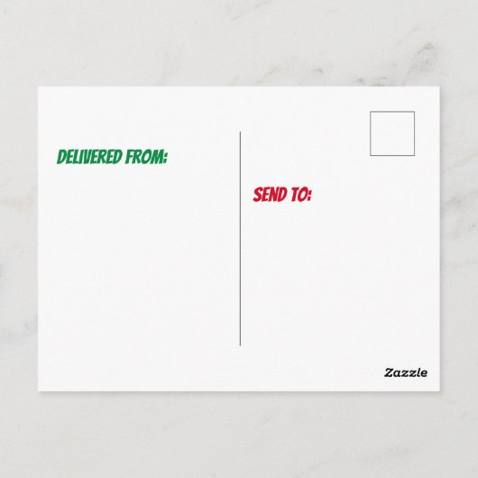 Santa auf dem Kamel Postkarte (Rückseite)