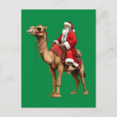 Santa auf dem Kamel Postkarte (Vorderseite)