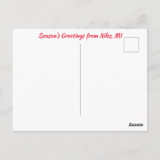 Santa auf der Postkarte 2 (Rückseite)