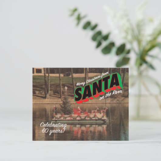Santa auf der Postkarte 3 (Stehend Vorderseite)