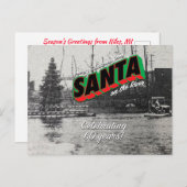 Santa auf der Postkarte 7 (Vorne/Hinten)