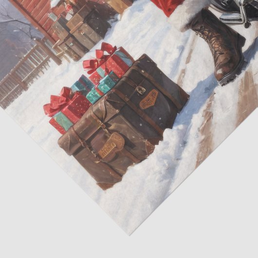 Santa auf der Straße - Enttäuschung - Seidenpapier (Detail)