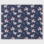 Santa auf einem Einhorn Geschenkpapier (Flach)