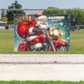 Santa auf einem Motorrad Banner (InSitu)