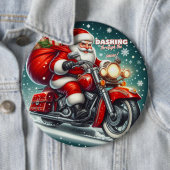 Santa auf einem Motorrad Button (Beispiel)