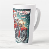 Santa auf einem Motorrad Milchtasse (Rechte Ecke)