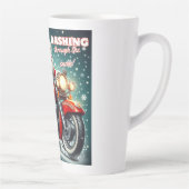 Santa auf einem Motorrad Milchtasse (Rechts)