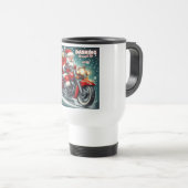 Santa auf einem Motorrad Reisebecher (VorderseiteRechts)