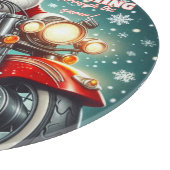 Santa auf einem Motorrad Schneidebrett (Ecke)
