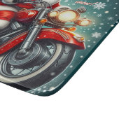 Santa auf einem Motorrad Schneidebrett (Ecke)