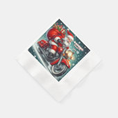 Santa auf einem Motorrad Serviette (Ecke)