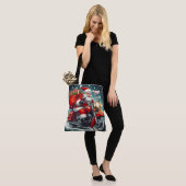 Santa auf einem Motorrad Tasche (Am Model)