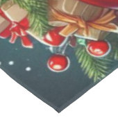 Santa auf einem Motorrad Tischdecke (Schrägansicht)