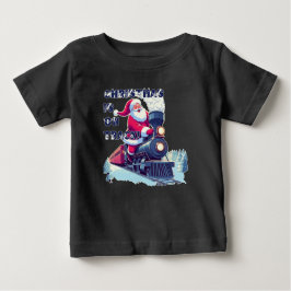 Santa auf einem Zug Baby T-shirt
