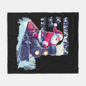 Santa auf einem Zug Fleecedecke (Vorderseite (Horizontal))