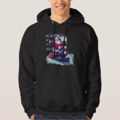 Santa auf einem Zug Hoodie (Vorderseite)