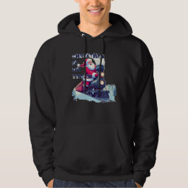 Santa auf einem Zug Hoodie