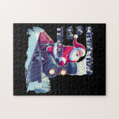 Santa auf einem Zug Puzzle (Horizontal)