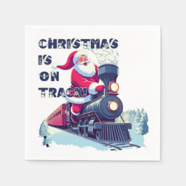 Santa auf einem Zug Serviette